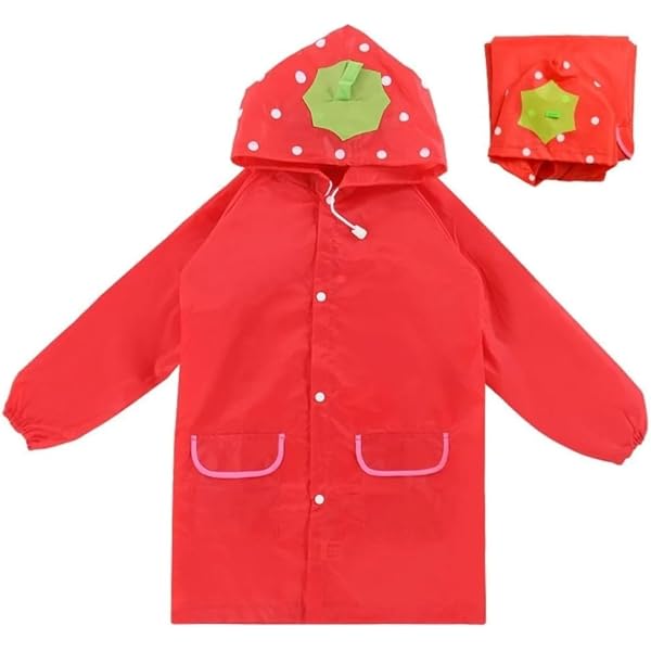 Capa De Chuva Infantil Intekids - Impermeável Com Refletivos E Bolso Pra Mochila