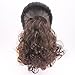 WeKen Hair Bun Medium Long Curly Synthetic Hairpiece Dark Brown