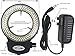 LED-144-ZK Black Adjustable 144 LED Ring Light Illuminator for Stereo Microscope (Black)