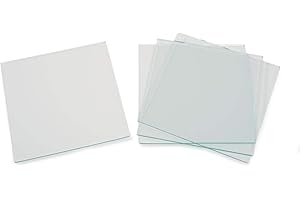 Darice Glass Tile Square 4 x 4 inches 4 Pieces (6-Pack) 1098-80