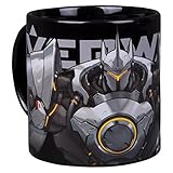 Overwatch Reinhardt Ceramic Coffee Mug, 20 oz - Wrap around Design with Reinhart and Hammer