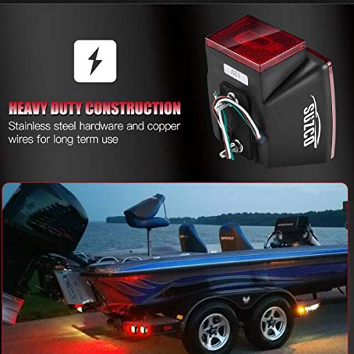 SUZCO Submersible Led Boat Marine Trailer Tail Guide Lights Break Breakaway Kit 12V, Utility Assembly Trail/Brake/Turn/Stop/Signal Red Light - DOT Compliant Over 80inch for Truck ATV Tractor Dump - Thumbnail 6
