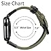 Amberwin Apple Watch Band, Nylon iWatch Strap Replacement Bands with Stainless Metal Clasp for Apple Watch Series 3 Series 2 Series 1 Sport and Edition (Army Green, 42mm)
