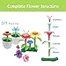HoToy Kids Toys Flower Building Toy Set, Garden Building Blocks Playset for Girls Boys, 46 PCS with 11 Colors Educational Toys Creative for Decoration and Play Ages 3 & Up