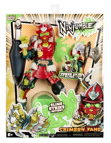 MGA Entertainment Ninjombie Action Figure - Crimson Fang, Boys Action Ninja Zom…