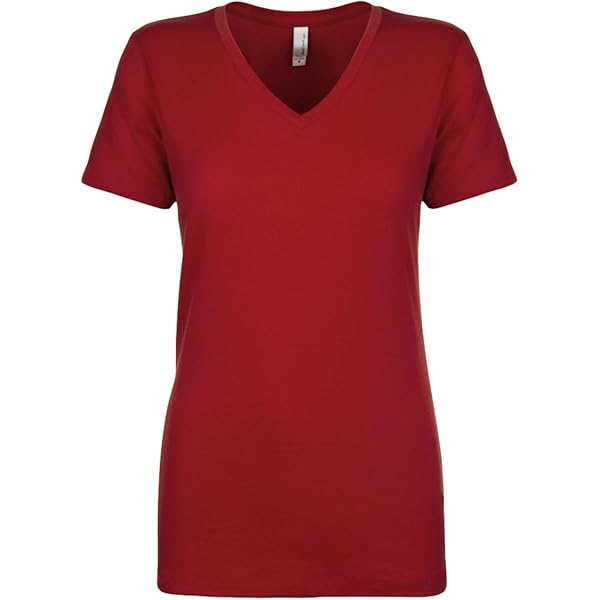 Next Level Ladies' Relaxed V-Neck T-Shirt XS RED at Amazon
