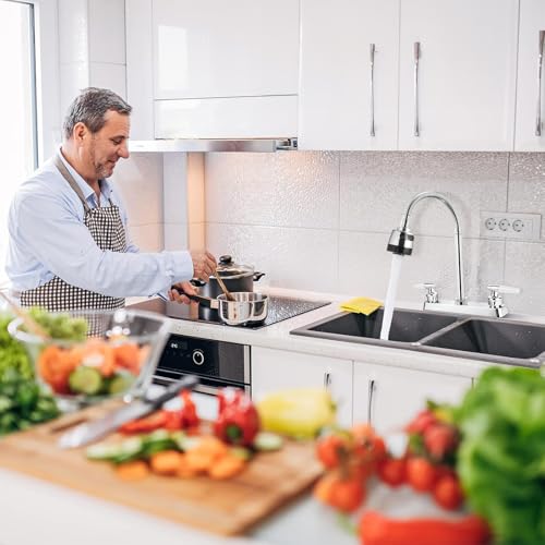 Mezcladora para Fregadero,Llaves para Fregadero de Cocina Flexible con Pulverizador de Modo Dual,Grifos para Cocina con 2 Asas para RV,Mezcladora para Cocina de Acero Inoxidable