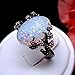 Ginger Lyne Collection Henrietta Elven Tree Branch Setting Oval Shape Simulated Fire Opal Ring