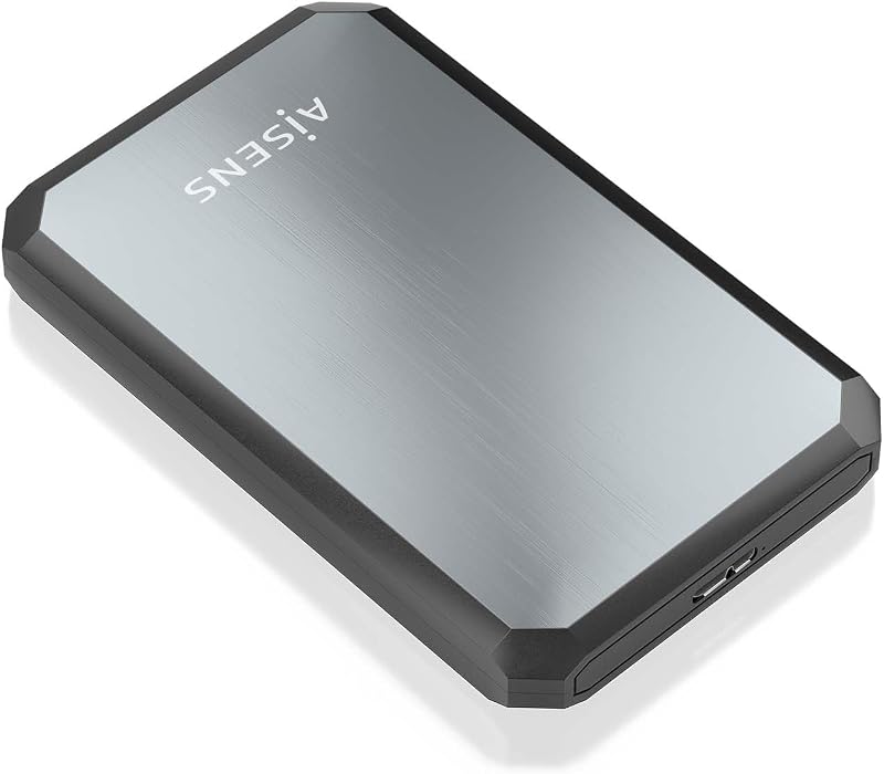 Carcasa Externa para HDD/SSD SATA de 2,5", USB 3.0 hasta 5 Gbps, UASP, sin Herramientas, Negro y Gris - ASE-2529B