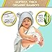 Premium Bamboo Hooded Baby Towel and Washcloth Set, Extra Soft | Organic Baby Towels with Hood | Extra Large, 2x Thick Baby Bath Towel | Baby Hooded Towel for Boy, Girl, Newborn, Infant and Toddler