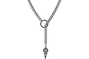 Goth Slip Chain Choker Necklace for Women Stainless Steel Cuban Chain Moon Necklace Punk Rock Collar Necklace Adjustable Lari