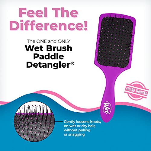 Wet Brush Paddle Hair Brush, Purple UltraSoft IntelliFlex Detangling