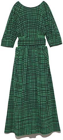 Amazon Co Jp スナイデル ウエストリブマークチェック ワンピース Swfo1165 1 M グリーン 服 ファッション小物