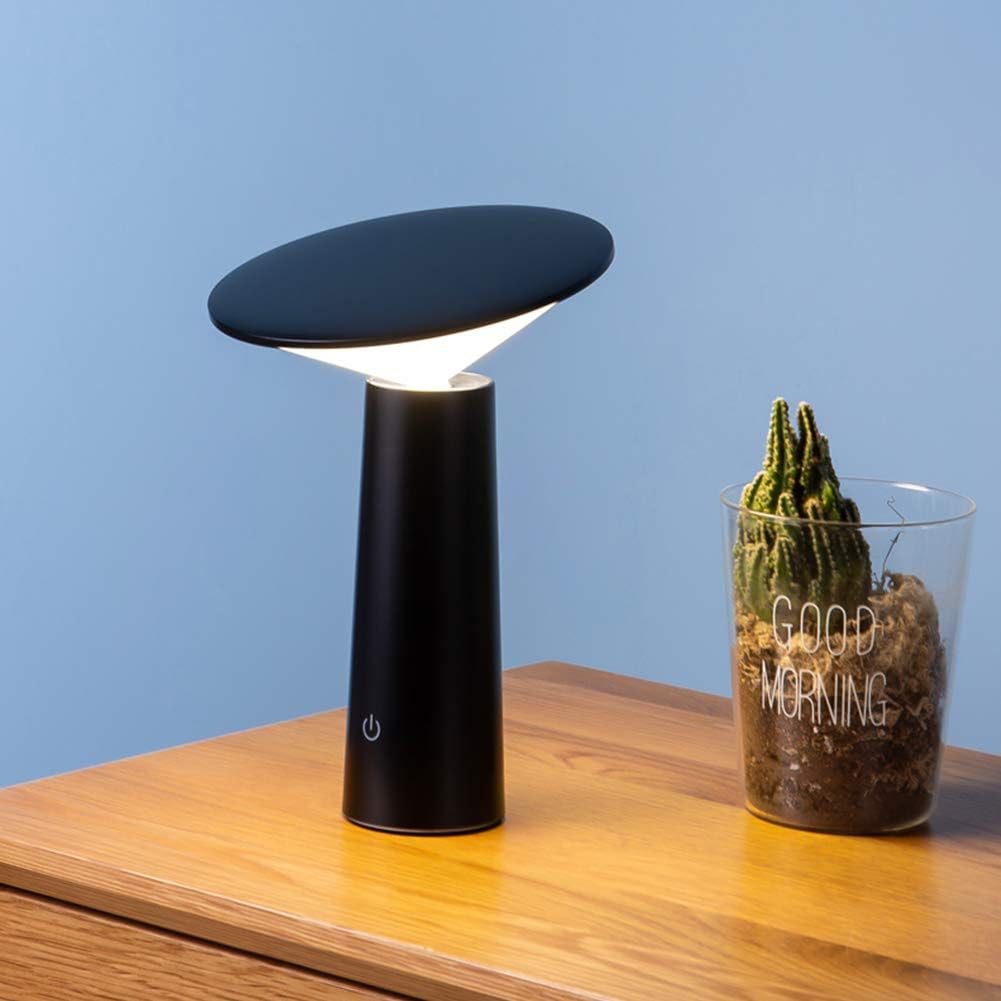 Touch Control Table Lamp, Modern Bedside LED Desk Lamps with USB Charging Port, Simple