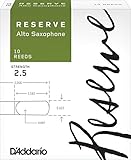 D'Addario Reserve Alto Saxophone Reeds, Strength 2.5, 10-pack