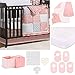 Woodland Pixie Coral and Grey Baby Crib Bedding - 20 Piece Nursery Essentials Set