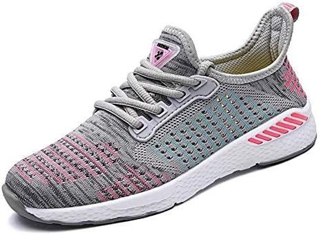Women Lightweight Walking Shoes Ladies Lace Up Sneakers Mesh Go Running Trainers Low Top Breathable Athletic Walk Gym Shoes Sport Run