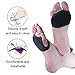 Welnove Fabric Metatarsal Pads Reusable Ball of Foot Cushions, Gel Forefoot Pads Pain Relief for Mortons Neuroma and Prevent Callus-2 Pieces L-Size of Black Metatarsal Pads