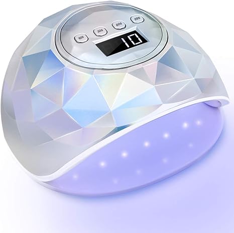 prettydiva lampara de unas uv led 86 w lampara de unas uv lampara de gel para esmalte de unas lampara holografica de unas con 4 temporizadores