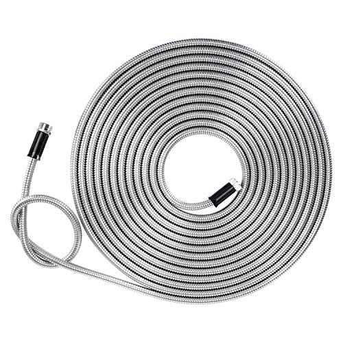 Beaulife Metal Garden Hose 100 ft Flexible No Kink Lightweight RV Drinking Water Hose Extension