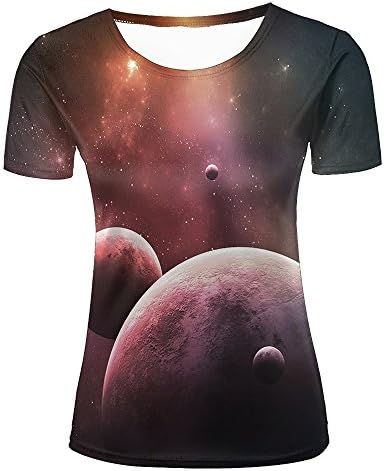 guangtumiao Mens Womens 3D Creative Printed Starry Sky Graphic Short Sleeve T-Shirt Fashion Couple Tees M