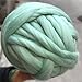 Giant Wool Yarn Chunky Arm Knitting Super Soft Wool Yarn Bulky Wool Roving (250g/0.55 lbs, Fern Green)