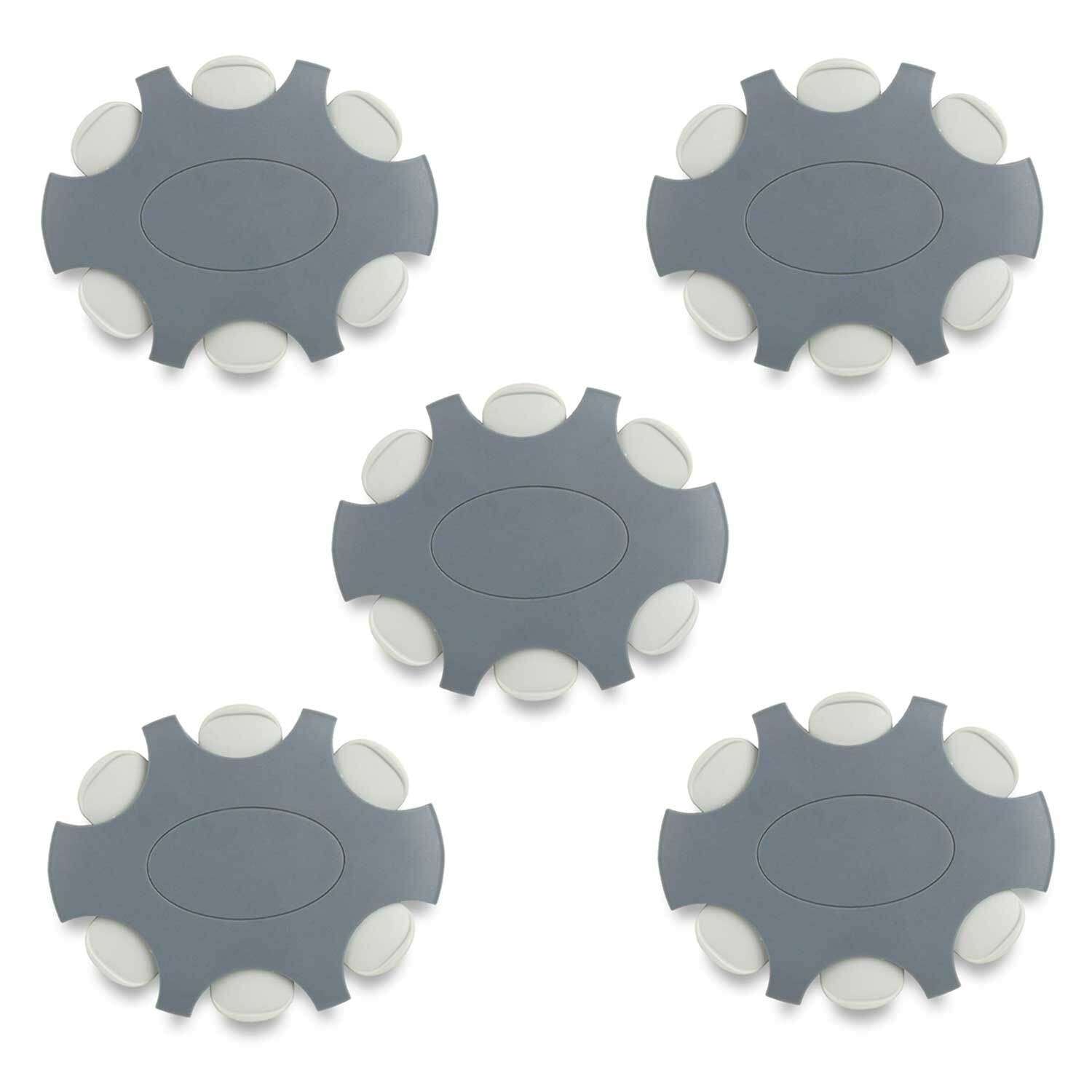 JB White 30 Pieces ProWax Wax Guards for Hearing aids Suitable for Oticon and Bernafon Speakers, 5X Dispenser disks with 6 Tools and 6 Filters, Gray
