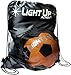Light Up Action Soccer ball Silver Edition VALUE PACK Traditional Size 5