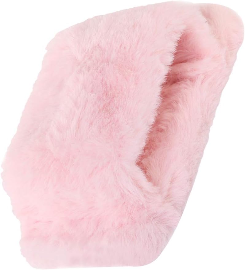 Soft Plush Phone Case Cute Fashion Winter Keep Warm Fur Shockproof Wristband Grip Phone Cover for Samsung Galaxy C5 Pro (Pink)