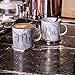 Jumway Mr and Mrs Coffee Mugs - Wedding Gifts for Bride and Groom Gifts for Bridal Shower Engagement Gifts and Married Couples Gifts - Ceramic Marble Cups 12Oz