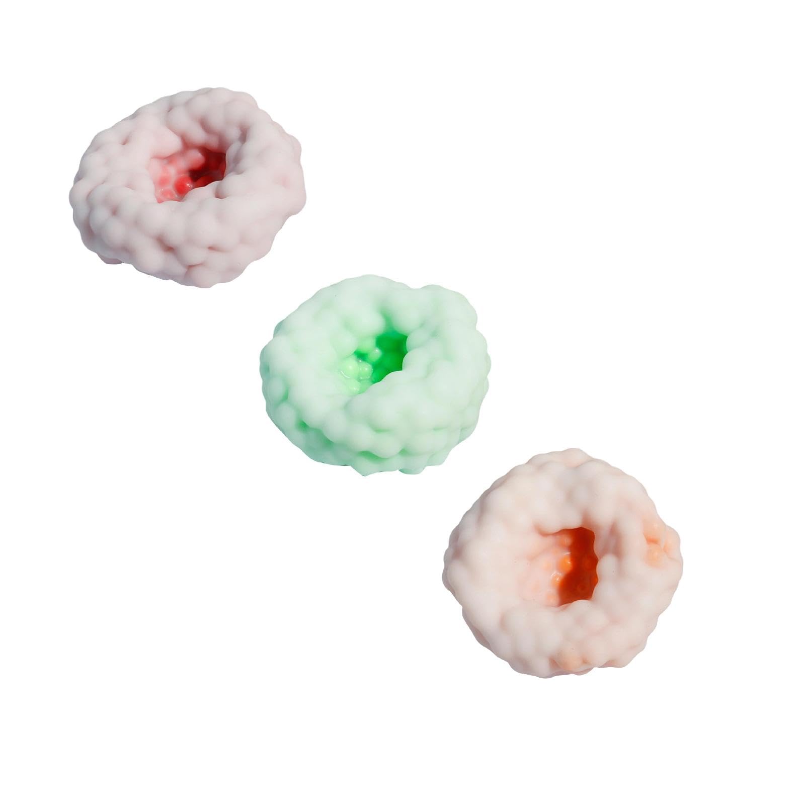 3pcs Squeeze Toys Crunchy Noisy Fidget Sensory Cloud Donut Soft TPR Stress Relief Toys for Party Favors Bulk Gifts Classroom Prizes Kids Adults