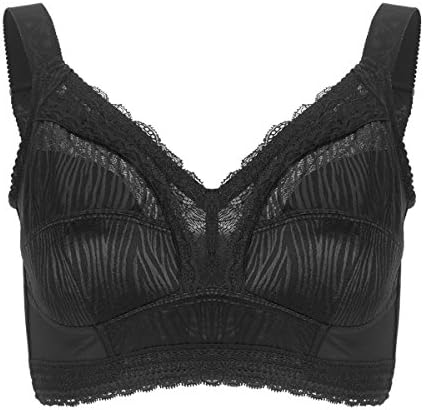 Women's Comfort Minimizer Full Coverage Wire Free Bra 40DD/90G, Black