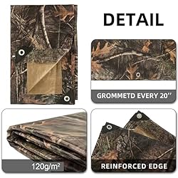 LOOGU Heavy Duty Waterproof Tarp, Bionic Tree Camo