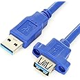 chenyang USB 3.0 Extension Cable,USB 3.0 Type A Male to Female Extension Cable with Panel Mount Screws Holes