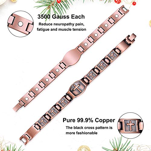 Jecanori Lymph Drainage Copper Bracelet for Men100 Copper