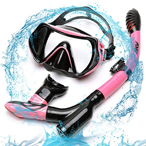 image for Diving Snorkel Set FYU with Diving Mask Tempered Glass, Dry Snorkel Se