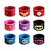 AMASKY Superhero Slap Bracelet, Slap Bracelet for Kids Boys & Girls Birthday Party Supplies Favors. (9 Packs)