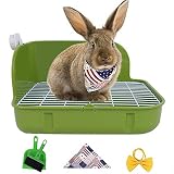 Humorous.P Small Animal Litter Pet Toilet Potty Trainer Corner Litter Bedding Box Pet Pan for Small Animal/Rabbit/Guinea Pig/Galesaur/Ferrets Rectangular Plastic Material Humorous.P Small Animal Litter Pet Toilet Potty Trainer Corner Litter Bedding Box Pet Pan for Small Animal/Rabbit/Guinea Pig/Galesaur/Ferrets Rectangular Plastic Material