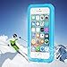 Waterproof iPhone 5/5S/SE Case, EFFUN IP68 Certified Waterproof Dustproof Snowproof Shockproof Case Cover Fully Sealed Underwater Cover with Built-in Screen Protector for iPhone 5/5S/SE Light Blue