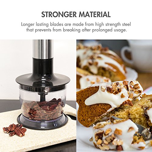 Tenergy Immersion Blender, 200W Stepless Speed Control Hand Blender Set