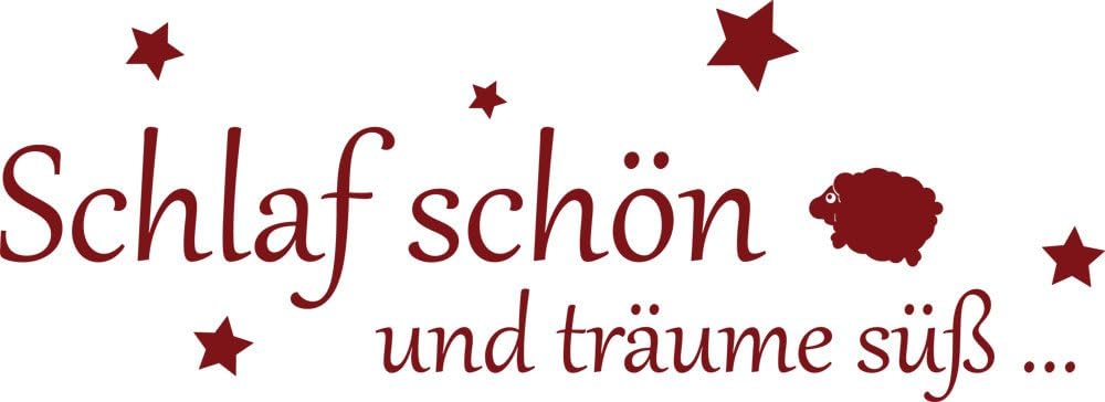 Grazdesign Wandsticker Kinderzimmer Junge Madchen Schlaf Schon Und Traume Suss Spruche Zur Geburt Wandtattoo Schriftzug Spruch Wandtattoo Babyzimmer 156x57cm 030 Dunkelrot Amazon De Kuche Haushalt