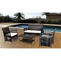 Deals 7pc Outdoor Swivel Patio Bar Dining Set Black Shoryukenmoey