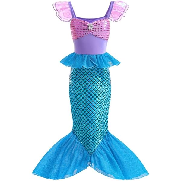 Amazon.com: Dressy Daisy Girls' Princess Mermaid Fairy Tales Costume  Cosplay Fancy Dress Party Outfit Size 2T Purple : Clothing, Shoes & Jewelry