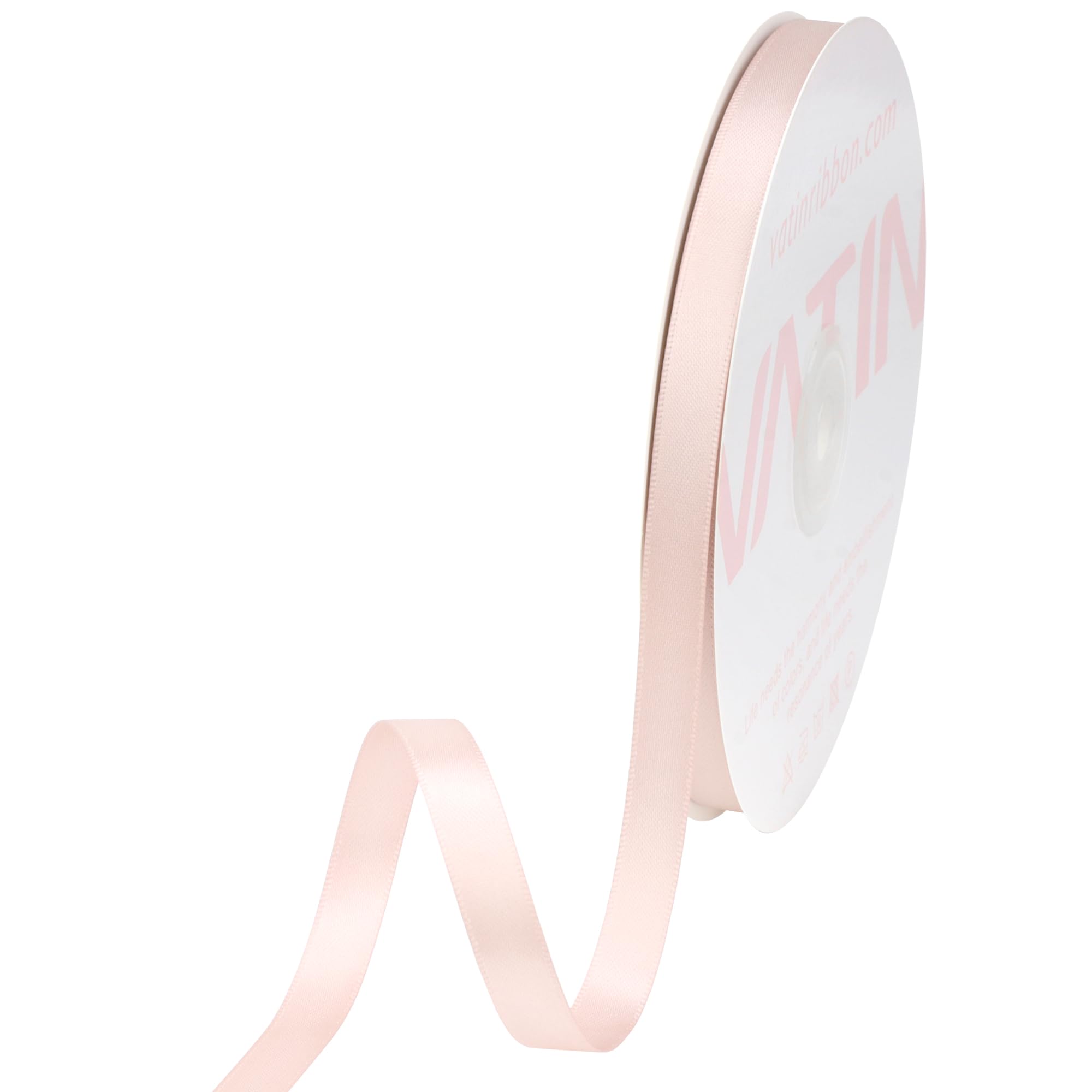 VATIN 10mm Double Faced Sideshow Rose Polyester Satin Ribbon - 45 Metre for Gift Wrapping Ornaments Party Favor Braids Baby Shower Decoration Floral Arrangement Craf Supplies