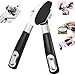 XINHUOKIT Can Opener-Commercial Can Opener-Professional Portable Can Opener-Stainless Steel Can Opener-Easy to Rotate Knob&Ergonomic Anti-skid Handle (black) (black1)