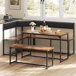 DWVO 3-Pieces Dining Room Table Set for 4 People