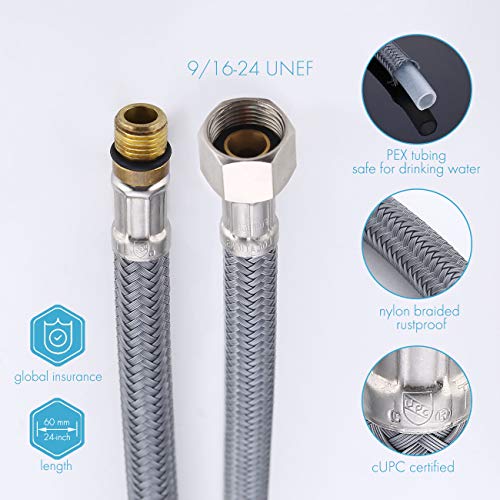 KES Brushed Gold Bathroom Waterfall Faucet Single Handle One Hole Vanity Sink Faucet cUPC NSF Certified Lead Free Brass, L3109ALF-BZ - Thumbnail 5