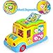 fisca Intellectual Musical School Bus, Learning Educational Toys for Baby & Toddler, Electronic Car with Lights for 1 2 3 Year Old Boys and Girls