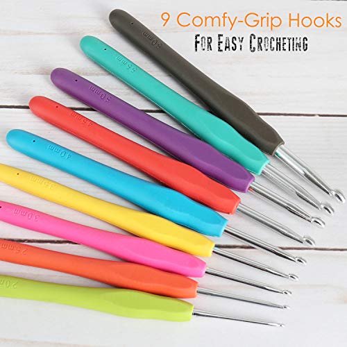 4 Glokers+Crochet+Hooks+Yarn+Set