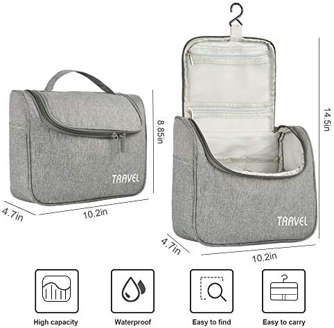 Lermende Toiletry Bag Portable Hanging Large Cosmetic Makeup Travel Accessories Organizer for Men & Women 2 Lermende Toiletry Bag Portable Hanging Large Cosmetic Makeup Travel Accessories Organizer for Men & Women
